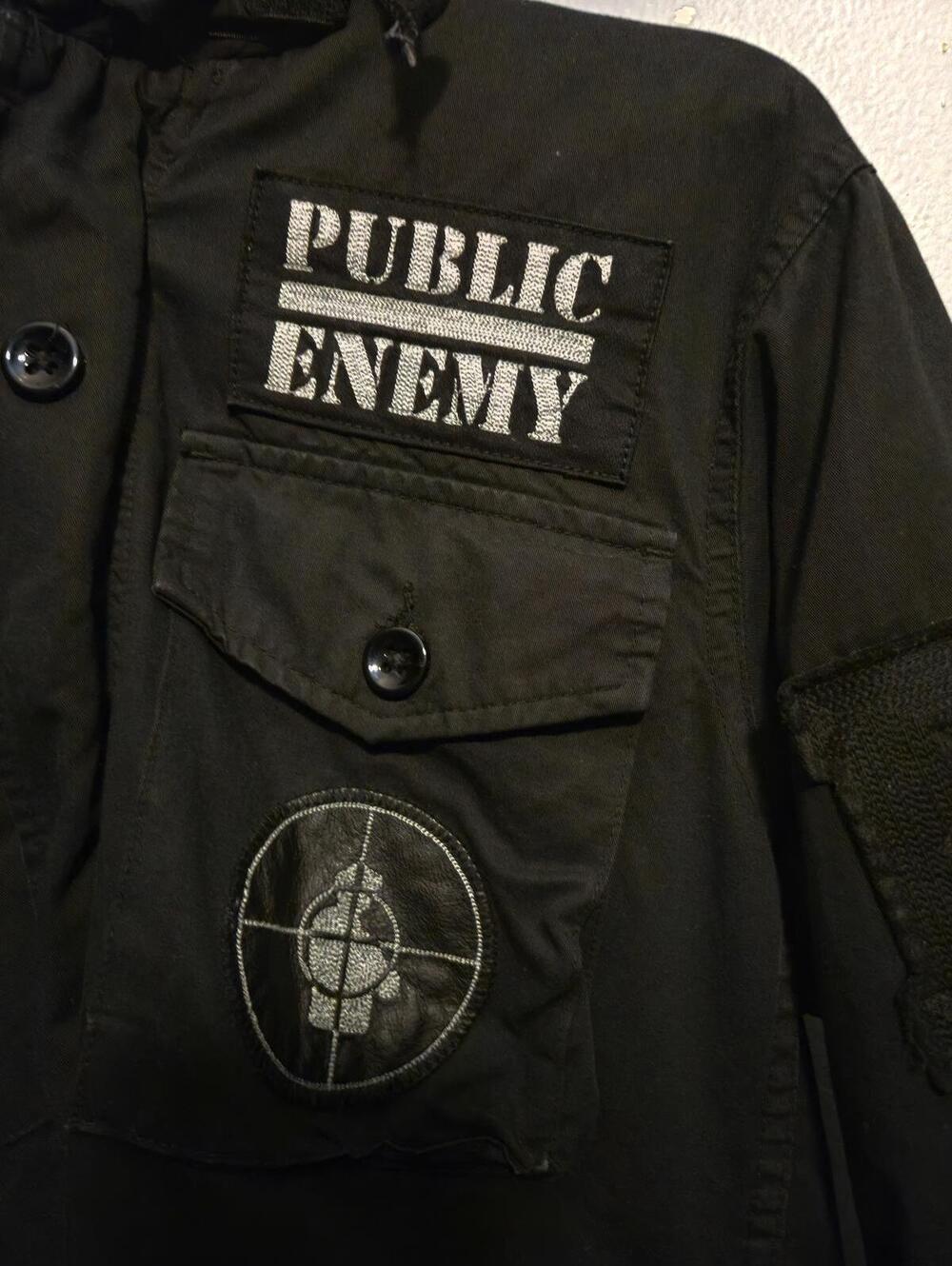 2008 OBEY POSSE X PUBLIC ENEMY BLACK MILITARY JACKET SZ MEDIUM HOLY GRAIL RARE!! - Picture 2 of 5